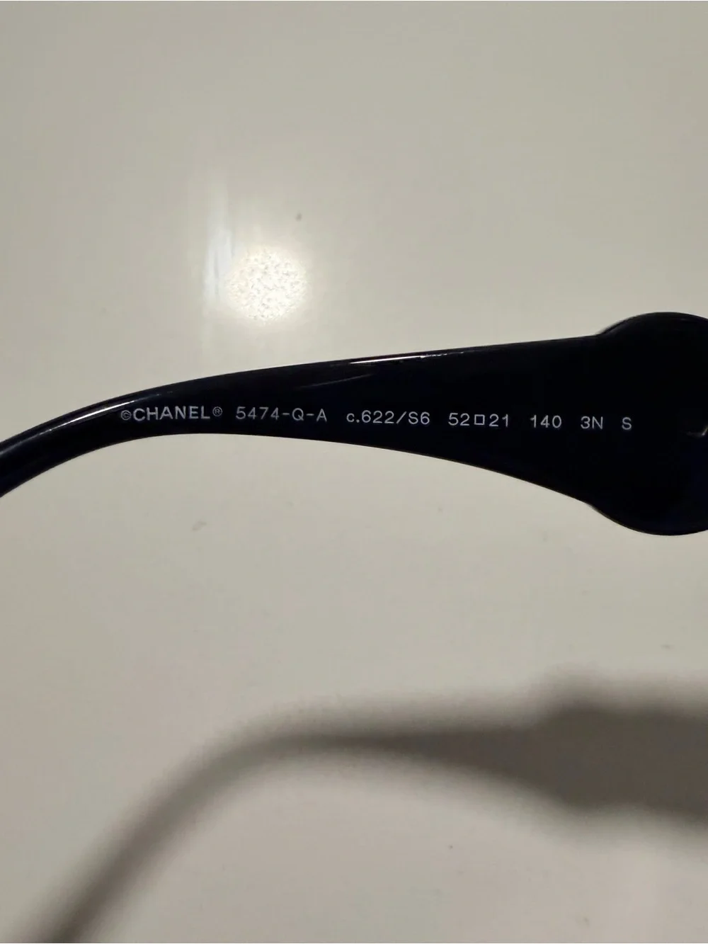 CHANEL Black Sunglasses with Gold CC Emblem with Case